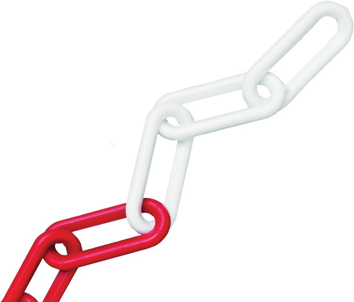 Faithfull 8mm 12.5m Plastic Chain Red/ White Amazon.co.uk DIY & Tools
