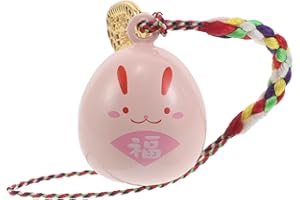 MUCKLILY Mobile Phone Charm Cute Rabbit Daruma Bell Strap for Girls Backpack Purse Keychain