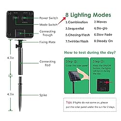 Super Bright 2-Pack 100Led 64FT Crystal Globe Solar