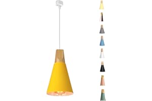 KIVEN H-Type Track Mount Light Modern Wood Pendant Lights Kitchen Lighting Scandinavian Light Fixture Home Lighting,1-Light(Yellow)