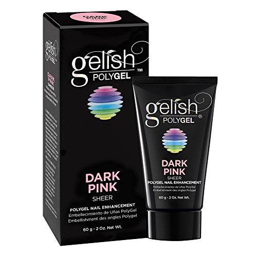 Gelish PolyGel Nail Enhancement Dark Pink Sheer Shade, 2 Ounces