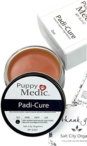 Padi-Cure Organic, Dog Paw Pain Relief and Treatment Balm - Effective for Calloused, Worn, Cracked Paws - Promotes Healing, Moisturizes, Soothes Aged, Bleeding Paws - Protects Natures Way - 2 ounces