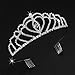 Crown Tiara, ETEREAUTY Wedding Bridal Queen Headpiece Prom Decor with Rhinestones and Comb Headband