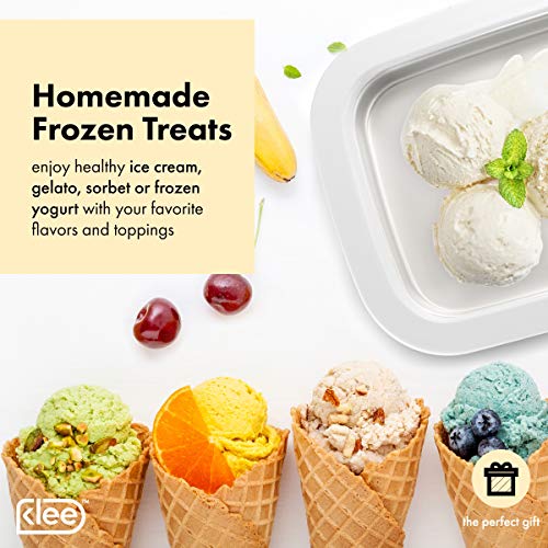 Klee 3-Piece Instant Ice Cream Maker Pan with Ice Cream Spade, Scraper and Recipes - Thumbnail 6