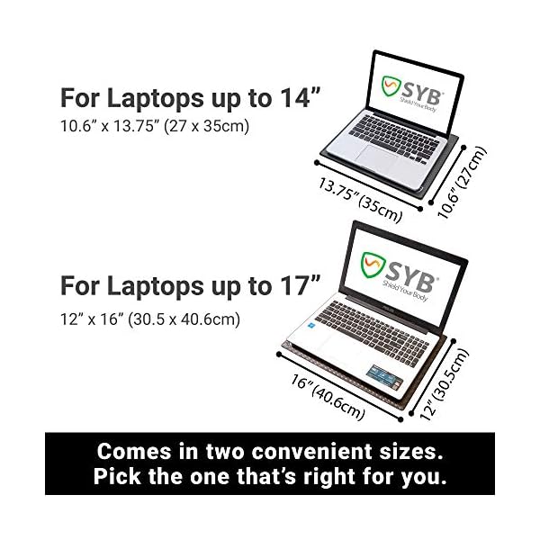 SYB-Laptop-Pad-EMF-Radiation-Protection-Shield-Heat-Blocker-for-Laptops-up-to-14-Smoke-Grey SYB Laptop Pad, EMF Radiation Protection Shield & Heat Blocker for Laptops up to 14" (Smoke Grey)