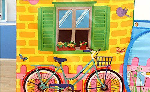 Kids House,2-Piece Toddler Play Tents w/ Ball Pit ,Indoor & Outdoor Jungle Gym Playhouse Children,Boys,Girls & Babies,Foldable Large Toys Storage - Great Birthday Gift