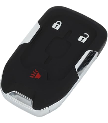 KAWIHEN Keyless Entry Remote Key Fob Shell & Silicone Cover – Compatible With 2017–2022 GMC Terrain (HYQ1EA / HYQ1AA / 13584512)