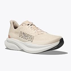 Hoka Women's Mach 6 Sneaker, Eggnog/Vanilla, 6.5 Wide