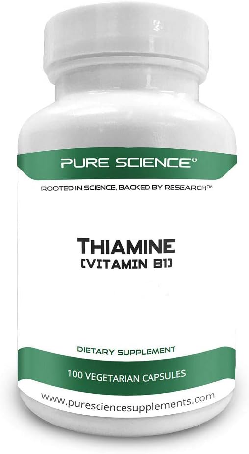 Pure Science の ビタミンb1 Vitamin B1 チアミン Thiamine 100mg 100ベジタリアンカプセル アメリカ製 海外直送品 Pure Science Supplements B1 Amazon