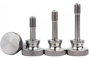 Foyoram M5 x 25 mm Captive Screws with Knurled Head, Height Shape Knurl, Captive Screw of Plate, Captive Knurled Screw, Stain