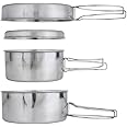 BeGrit Backpacking Camping Cookware Mini Picnic Camping Cooking Mess Kit with Pot and Pan Set for Hiking