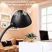 Lelife Clip On Light Reading Lamp,Sturdy Gooseneck,2 Brightness Level,5W,Perfect LED Desk Lamp for Reading,Could Be Powered by USB Or Power Bank(Adapter Included) Cool White Light