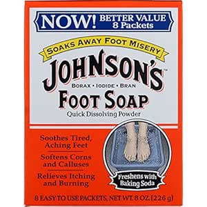 Johnsons Foot Soap Powder, 8 Packets Beauty & Personal Care