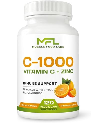 Amazon.com: MUSCLE FOOD LABS C-1000 | Vitamin C, 1000mg | Zinc