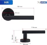XFORT Matt Black Liberty Lever Rose Door Handles 4 Pack Internal Wooden Door Set view 6