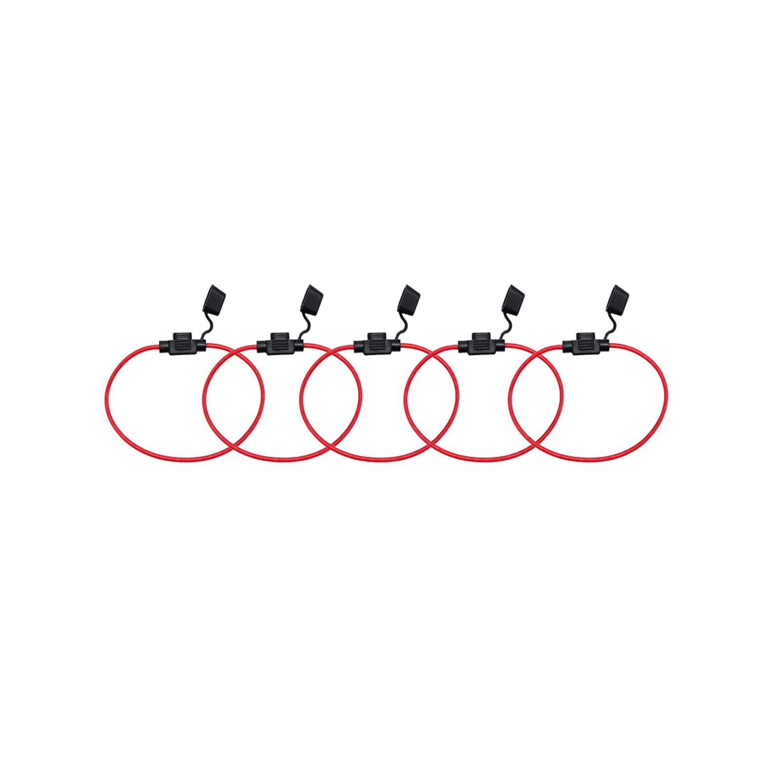 KOLACEN Automotive Car Truck In-line 16 Gauge Fuse Holder for Mini Blade Type Fuse (Pack of 5)