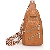 SENDEFN Small Sling Bag Crossbody Bags for Women Vegan Leather Cell Phone Cross Body Purse Fanny Packs Chest Bag for Women