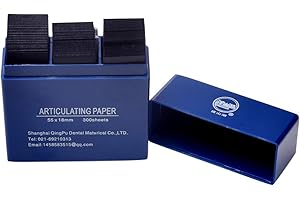 ANNWAH Dental Articulating Paper - Thicker Double Side Bite Paper Strips 100μm Thickness Oral Teeth Care Material Dental Lab Products 300 Sheet/Box…