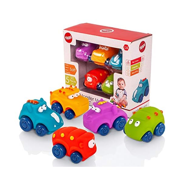 Tippi-Monster-Movers-Soft-Play-Baby-Toy-Cars-Toy-Car-Set-For-1-Year-Old-Set-of-5-1-Year-Old-Boy-Gifts-Suitable-From-12-Months-Kids-Toys-Age-1-Year Tippi Monster Movers 5 Soft Play Baby Toy Cars - Toy Car Set For 1 Year Old - Suitable From 12 Months - 1 Year Old Boy…