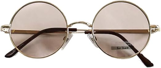 Amazon アークティックプラント Arctic Plant メンズ メタルフレーム クリアレンズ ラウンド 丸型 サングラス メガネケース メガネ拭き セット ブラウン サングラス 通販