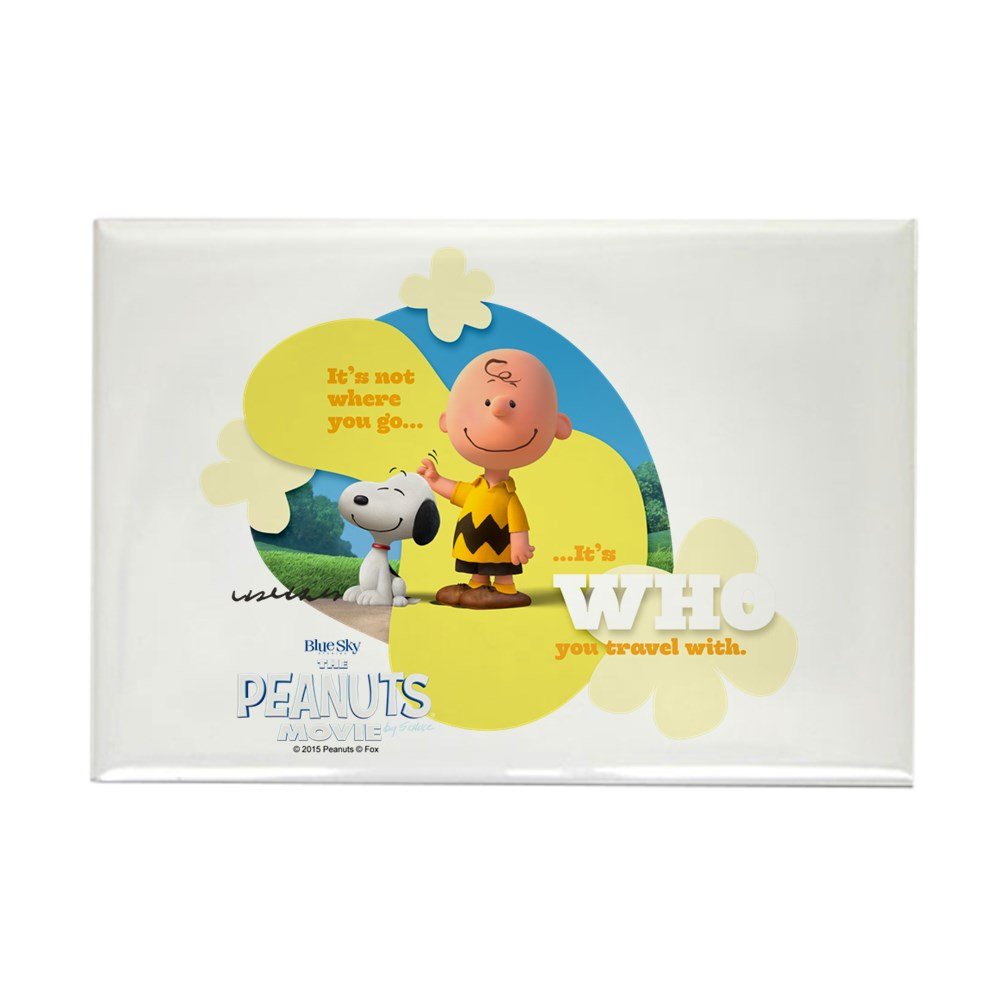 CafePress - de viaje - Snoopy Y Charlie marrón - Rectangular imán ...