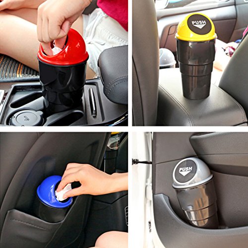 YIOVVOM Car Garbage Can with Lid, Leakproof Vehicle Automotive Cup
