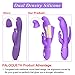 Rabbit Vibrator Dildo with Softest Dual Density Silicone for G Spot Clitoris Anal Triple Stimulation, PALOQUETH Rechargeable Waterproof Personal Vibrator with 7X7 Vibration Modes for Women, Purple