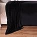 Exclusivo Mezcla Fleece Blanket Twin Size for Bed, Super Soft and Warm, All Season Use, Cozy, Plush, Lightweight, 90x66 Inches, Black
