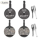 Bike Disc Brake Pads for Juicy BB7 BB5 Disc Brake Pads Organic Semi-Metallic Brake Pads with Spacer for Disc Brake System Smooth and More Powerful Braking Less Harsh Noise (Black)