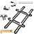 Multi Angle Measuring Ruler - Angleizer Template Tool - Aluminum Alloy Full Metal Multi-Angle Angle-izer Measurement Tool for Carpentry Woodworking with eBook