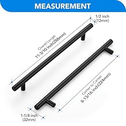 HOME EDIT Black Cabinet Handles 8-3/4 Inch Hole