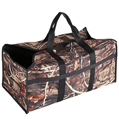 image for Nrpfell Large Capacity Oxford Fabric Firewood Wood Bag Outdoor Camping