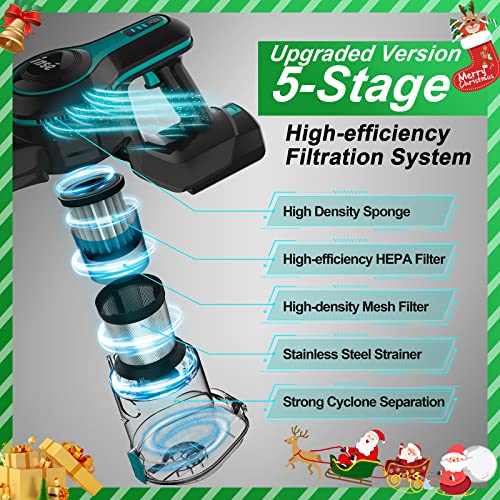 INSE Cordless Vacuum Cleaner, 6 in 1 Stick Vacuum with 25Kpa Powerful