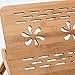 HANKEY Bamboo Large Foldable Laptop Notebook Stand Desk with Height Adjustable Legs Drawer Cup Holder,Bed Table Serving Tray for Eating Breakfast, Reading Book, Watching Movie on iPadthumb 4