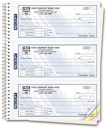 Amazon Com Egp Receipt Book Blue 2part 500 Receipts