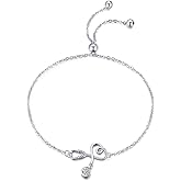 Palpitate Nurse Bracelet 925 Sterling Silver Women Birthstone Stethoscope Jewelry Nurse Gift to NR Nursing Graduation Birthday Adjustable Chain