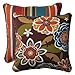 Pillow Perfect Reversible Floral Stripe Indoor/Outdoor Accent Throw Pillow, Plush Fill, Weather, and Fade Resistant, Large Throw - 18.5