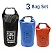 3 Bag Set - DRY VAULT – DRY BAG SETS – 500D PVC Tarpaulin – 20L, 10L, 5.8L with shoulder straps - WEATHERPROOF - WATERPROOF BAGS - BEST DEAL ON AMAZON - 100% Guaranteed -3 QUALITY Bags for Price of 1