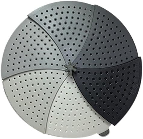 Fusionbrands SpinOut Screen Collapsible Oil and Grease Splatter Screen For Frying Pan, 13 inch diameter, Gray