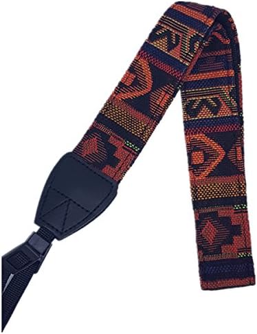 InnoDesktop Universal Camera Neck Shoulder Strap, Casual Vintage Neck Shoulder Camera Belt for All DSLR/SLR Camera Nikon/Canon/Sony/Olympus/Fujifilm/Pentax (Red Pattern Striped)