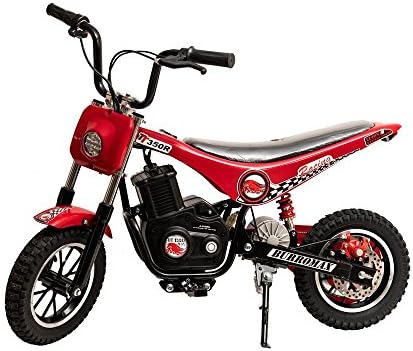 Burromax TT250R Electric Mini Bike 250w Lithium Battery Powered Motocross Scooter, Red