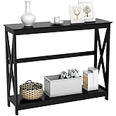 Yaheetech Console Table for Entryway, 2 Tier Entryway Table Bookshelf Accent Table w/Storage Shelf Living Room Entry Hall Foy