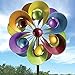Bits and Pieces - Prismatic Posy Wind Spinner - Decorative Kinetic Wind Mill - Unique Outdoor Lawn and Garden Décor, Lawn Ornament