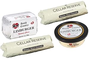DELI DIRECT Limburger Cheese | Specialty Cheese | Authentic Amish Country Cheese | Gourmet, Bold & Pungent Flavor | Fresh & Aged for Rich Taste | (Sampler, Limburger)