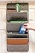 Elegant Wonders 4 Pocket Fabric Wall File Organizer - Home File Holder, Office Hanging File Folder Organizer, Over The Door Hanging Folder Organizer by EW. [Beige]
