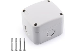 Waterproof Electrical Box,NineLeaf Plastic Junction Box Outdoor with Lid, 3 1/4" x2 3/4" x2 1/4"(86x74x62mm) IP66,Waterproof Terminal NPT Box Work with M20,Universal Weather Proof PVC Small White