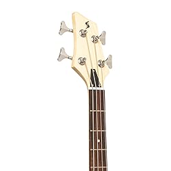 Stagg 4 String Bass Guitar, Right, Natural, Full