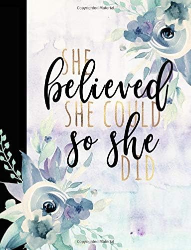 Composition Notebook College Ruled: She Believed She Could So She Did Cute Composition Notebook, Graduate Gifts For Her, Composition Notebooks For ... Notebooks, Graduation Gifts, 8.5" x 11"