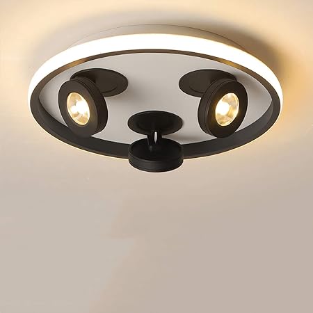 UWY LED-Deckenleuchte Runde 3000K Warm Wihte 3-Wege-Strahler mit