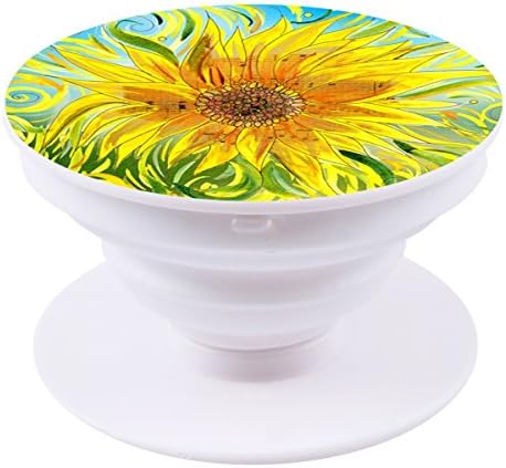 Amcyber Expanding Stand and Grip, Mounts and Stands Universal Finger Holder With Anti-fall Air Sac for Smartphones and Tablets (Sunflower)